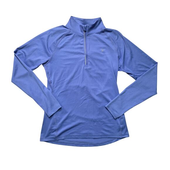 Old Navy Active Go-Dry 1/4 Zip Solid Pullover Women’s Medium Blue Delphinium - Picture 1 of 7